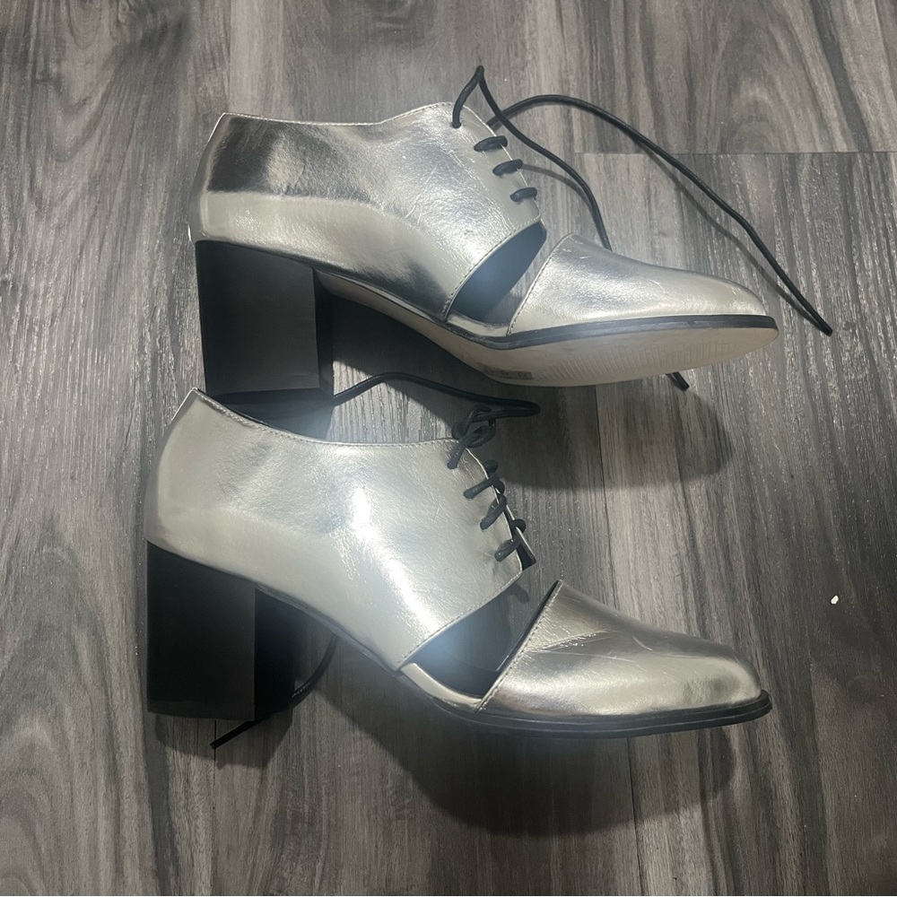 ASOS Silver Lace-Up Heels